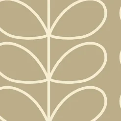 Orla Kiely Wallpaper-Giant Linear Stem Stone Wallpaper