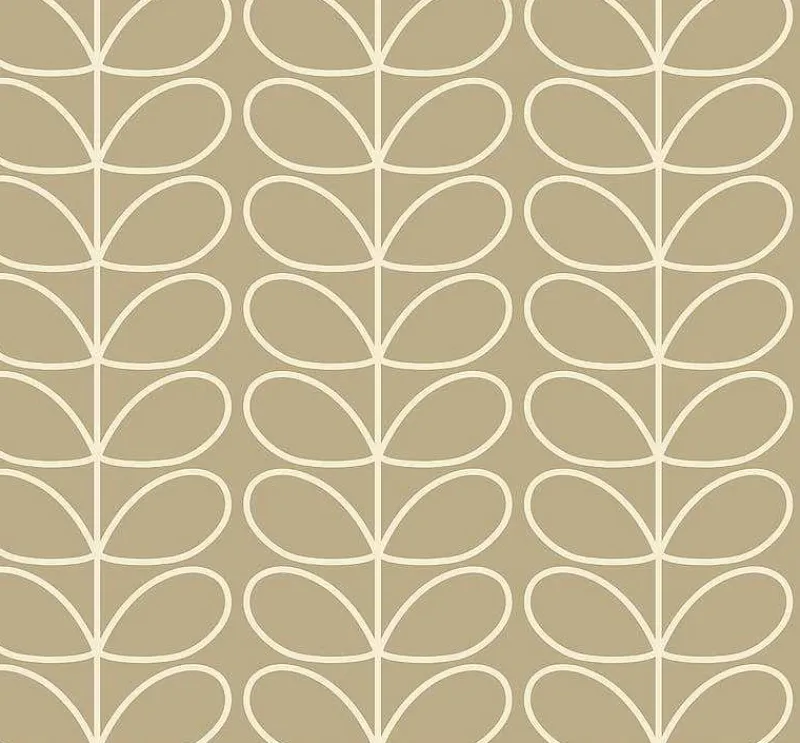 Orla Kiely Wallpaper-Linear Stem Stone Wallpaper