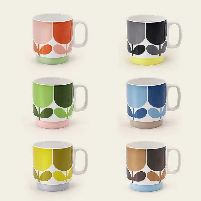 Orla Kiely Mugs & Teapots-Stackable Mug Set Of 6